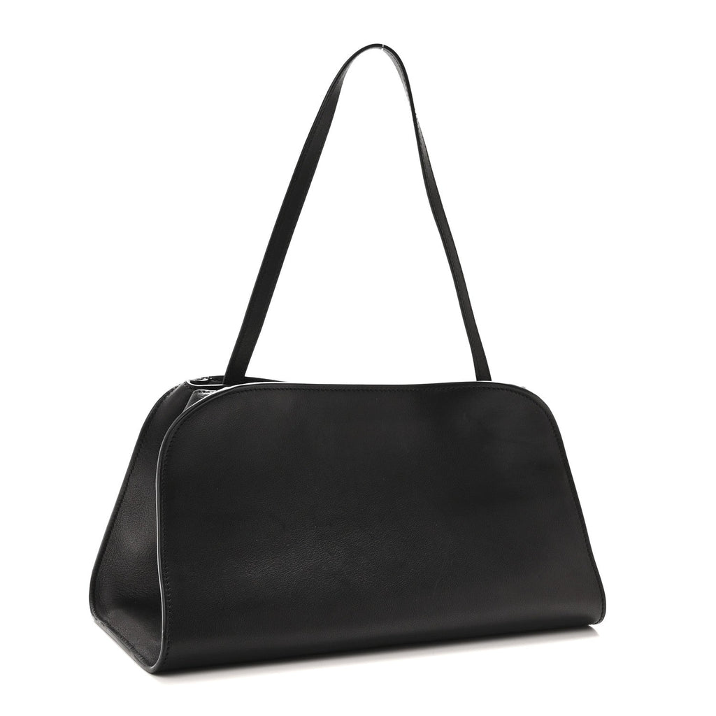 The Row Smooth Calfskin Peggy Bag Black