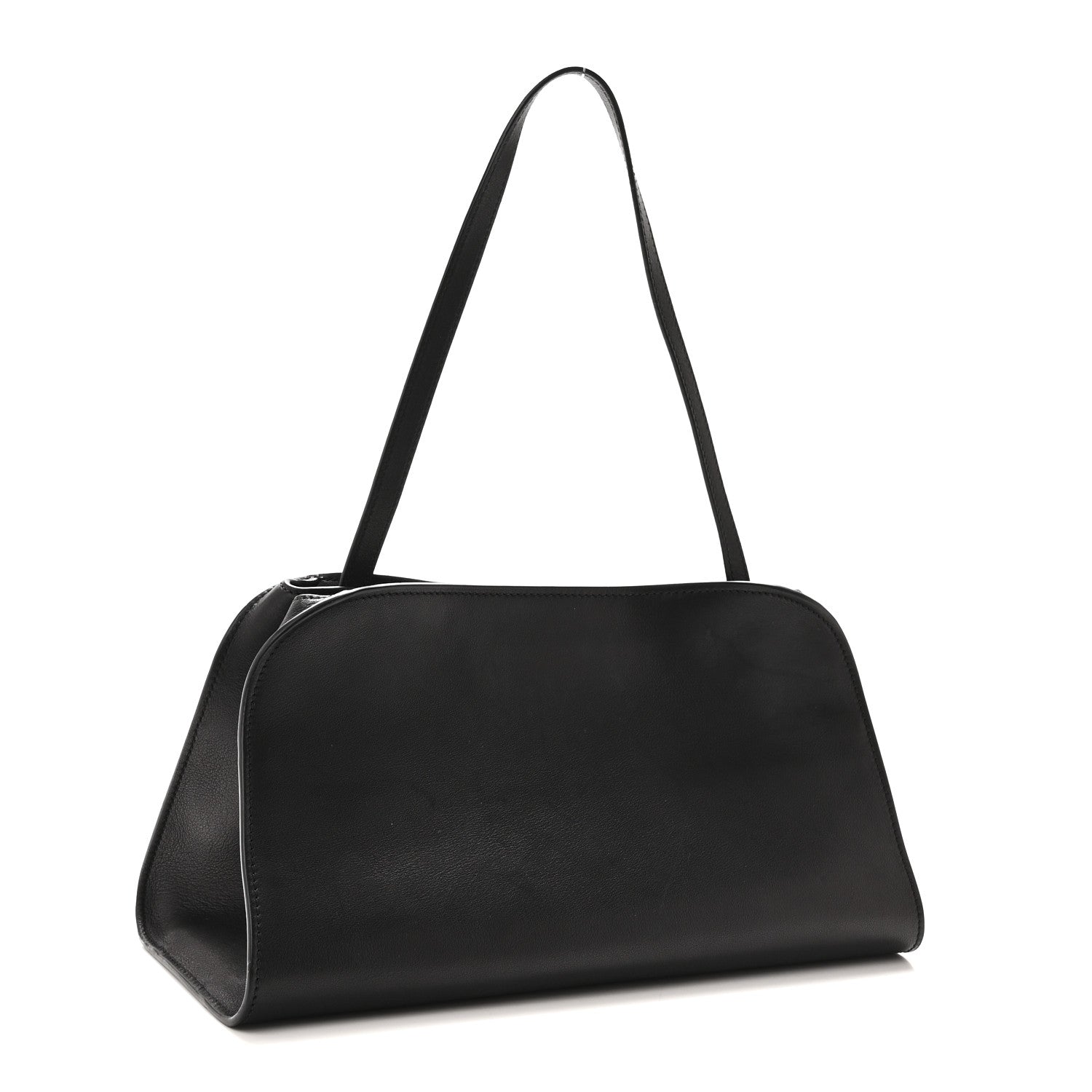 The Row Smooth Calfskin Peggy Bag Black