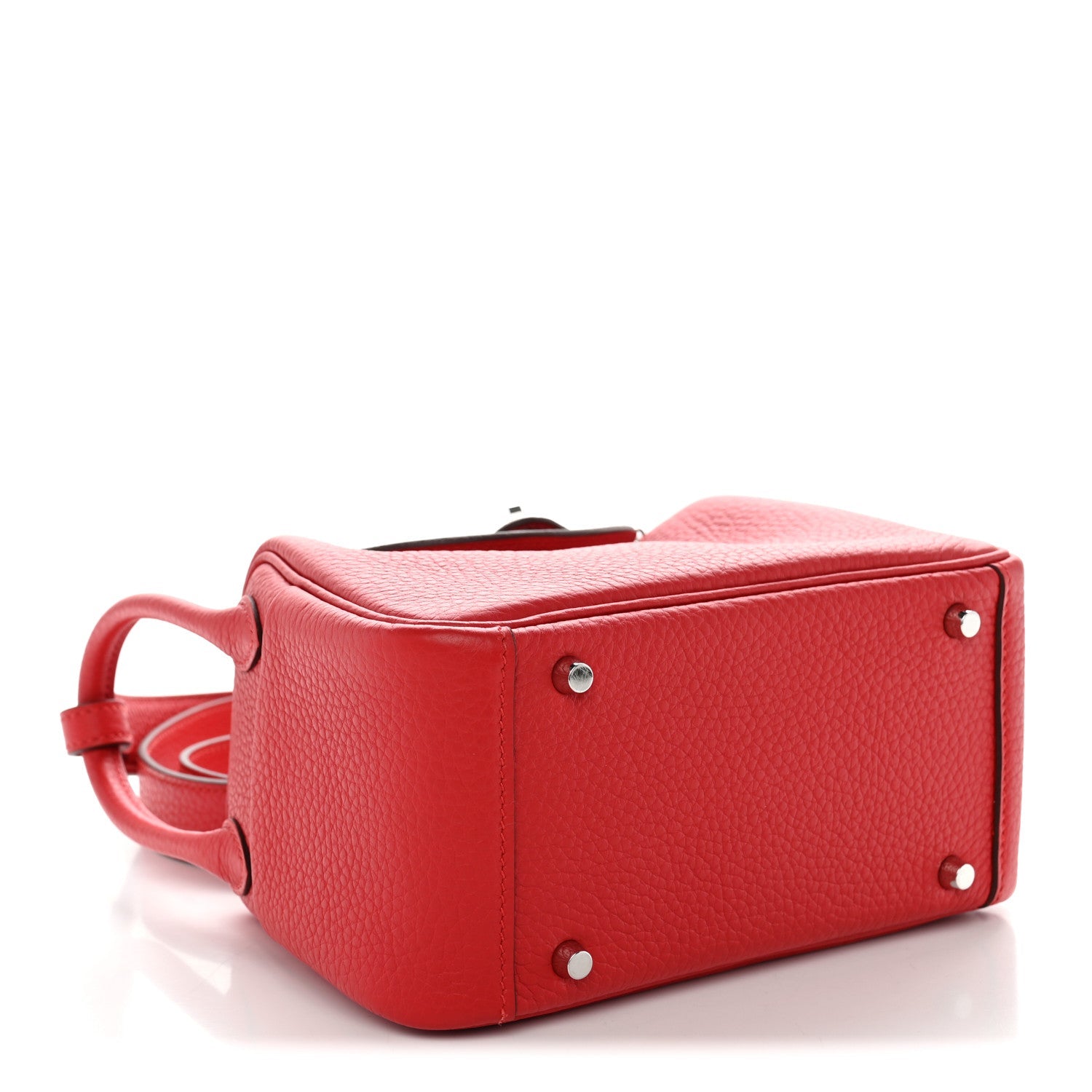 Hermès Taurillon Clemence Mini Lindy 20 Rouge Radieux