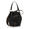 Loewe Calfskin Medium Balloon Bucket Bag Black Tan