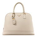 Prada Saffiano Lux Open Promenade Tote Talco