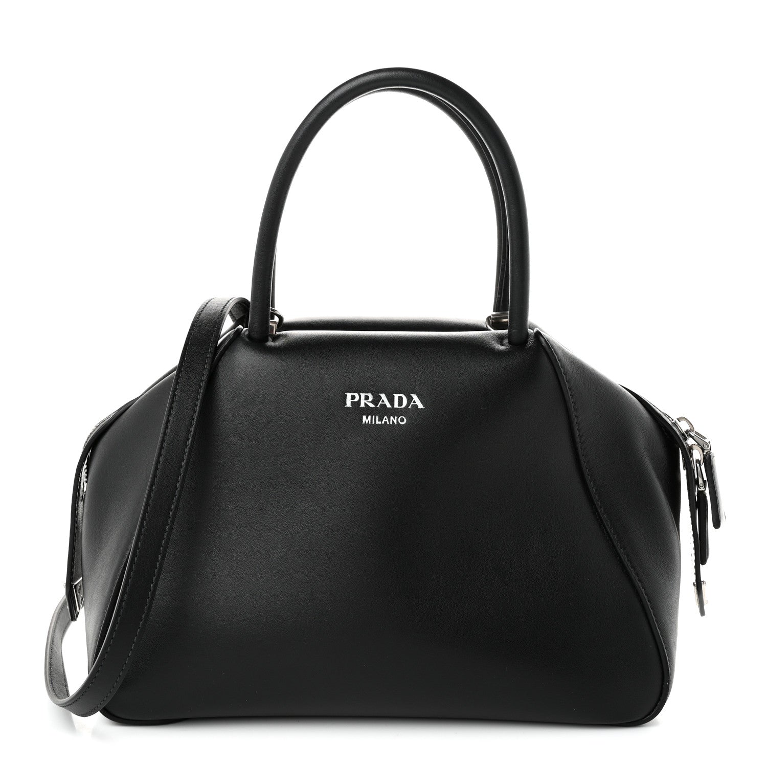 Prada Softy Calfskin Small Supernova Handbag Black