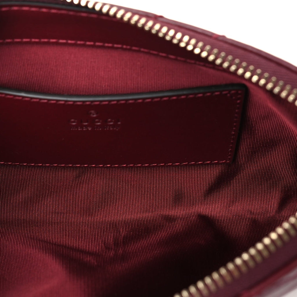 Gucci Calfskin Matelasse GG Marmont small shoulder bag Rosso Ancora