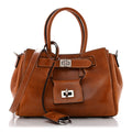 Balenciaga Vegetable Tanned Lambskin Mini Bel Air Carry All Bag Tan Cowboy