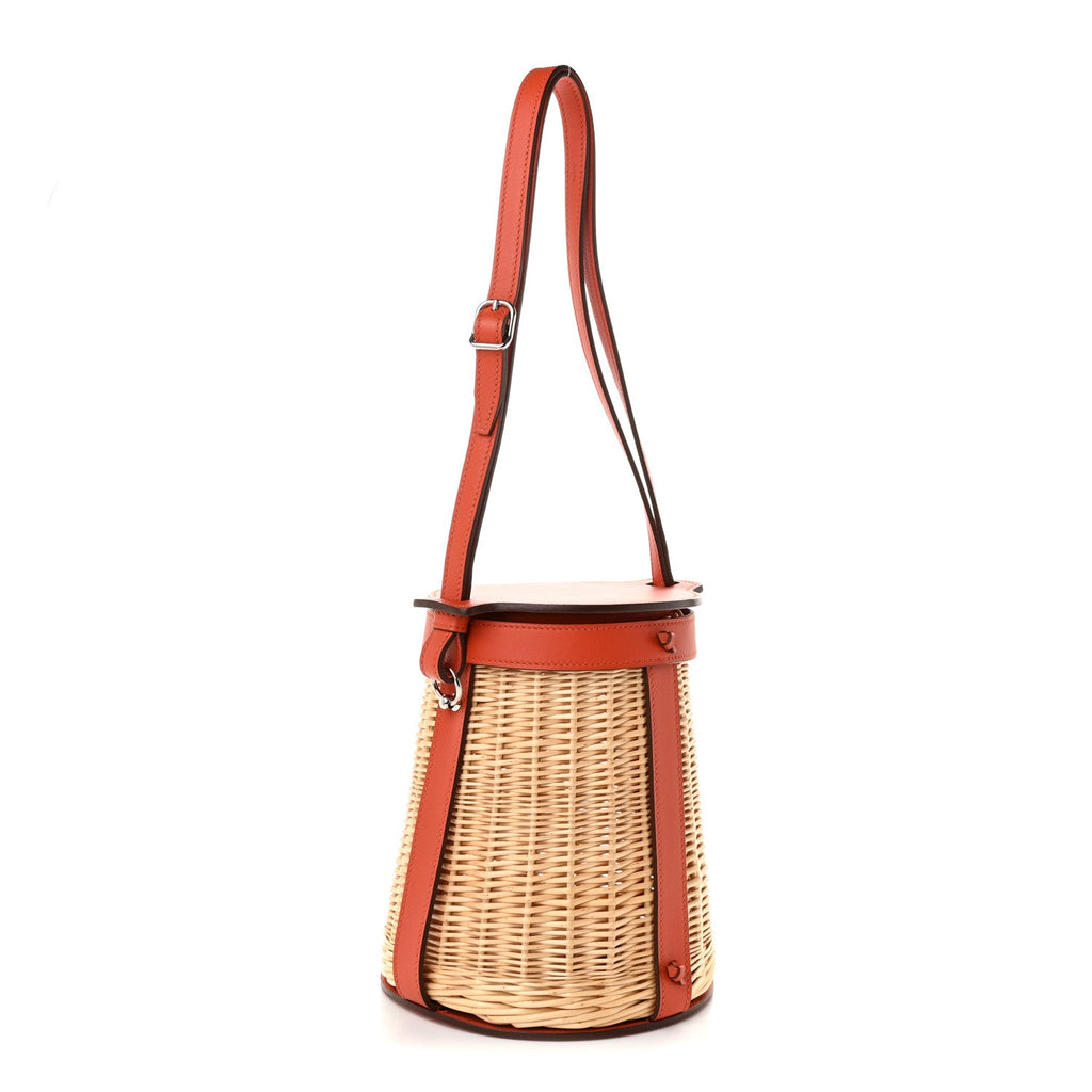 Hermès Swift Wicker Sac Farming Picnic Bag Naturel Terre Battue