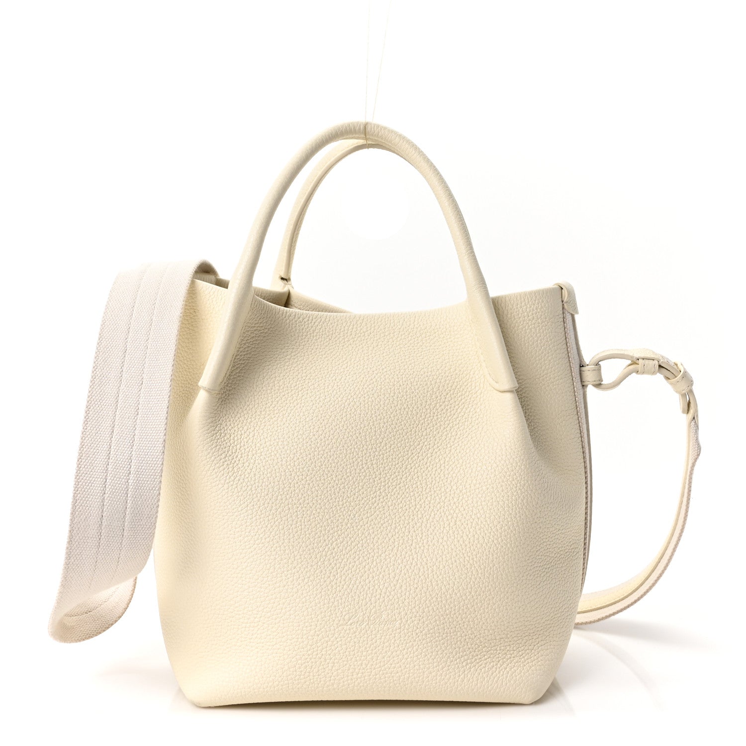 Loro Piana Small Bale Bag Whisper White front view