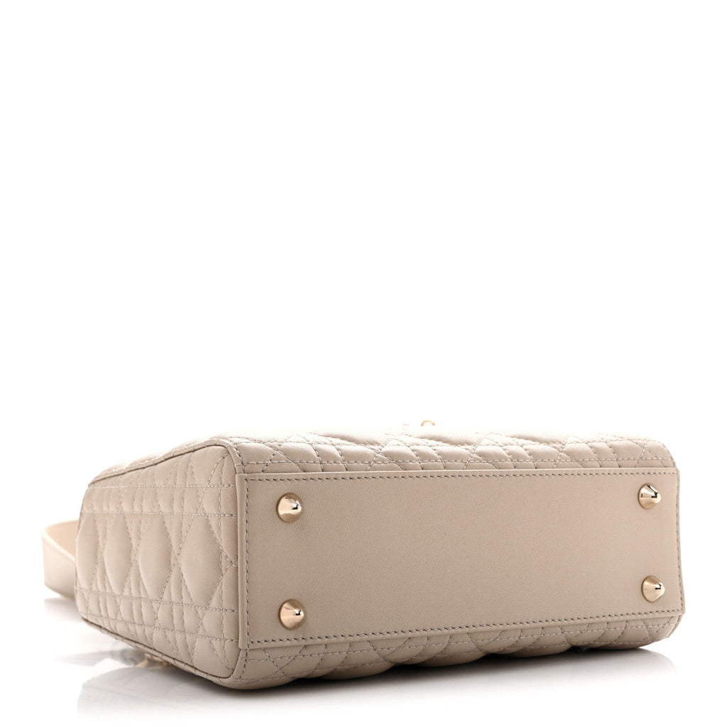 Dior Lambskin Cannage Small My ABCDior Lady Dior Beige
