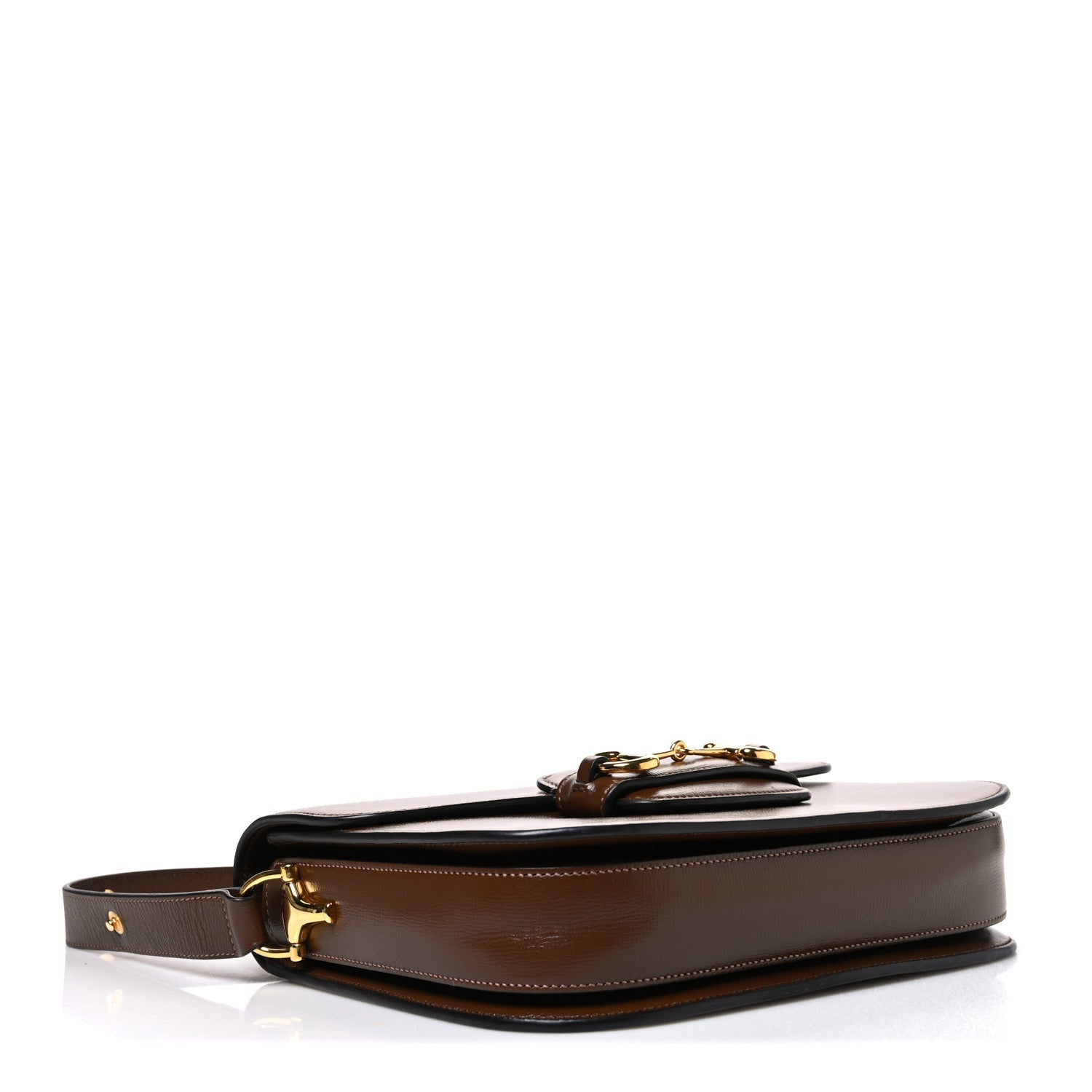 Gucci Azalea Calfskin Horsebit 1955 Shoulder Bag Brown Sugar