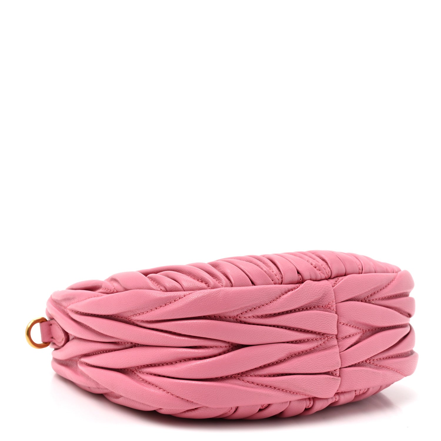 Miu Miu Nappa Matelasse Mini Wander Hobo Pink