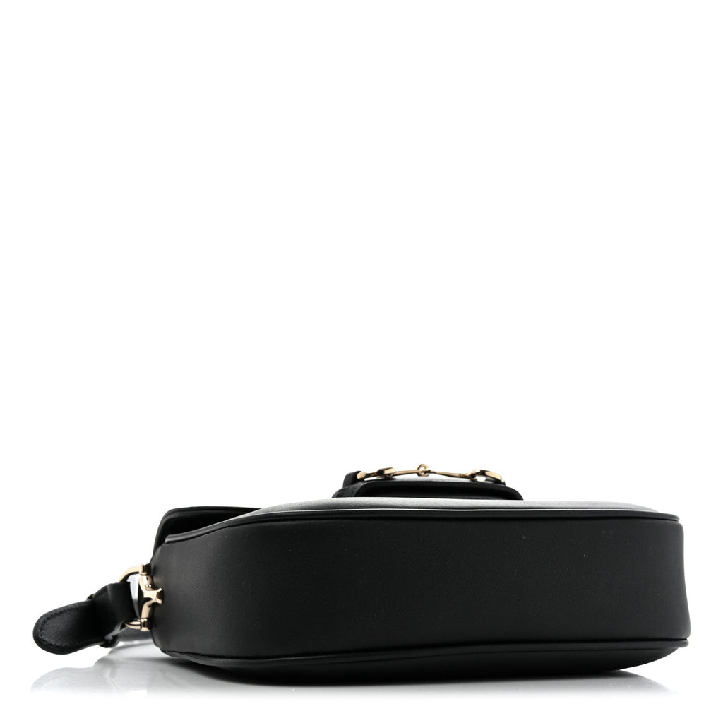 Gucci Arabella Calfskin Horsebit 1955 Shoulder Bag Black