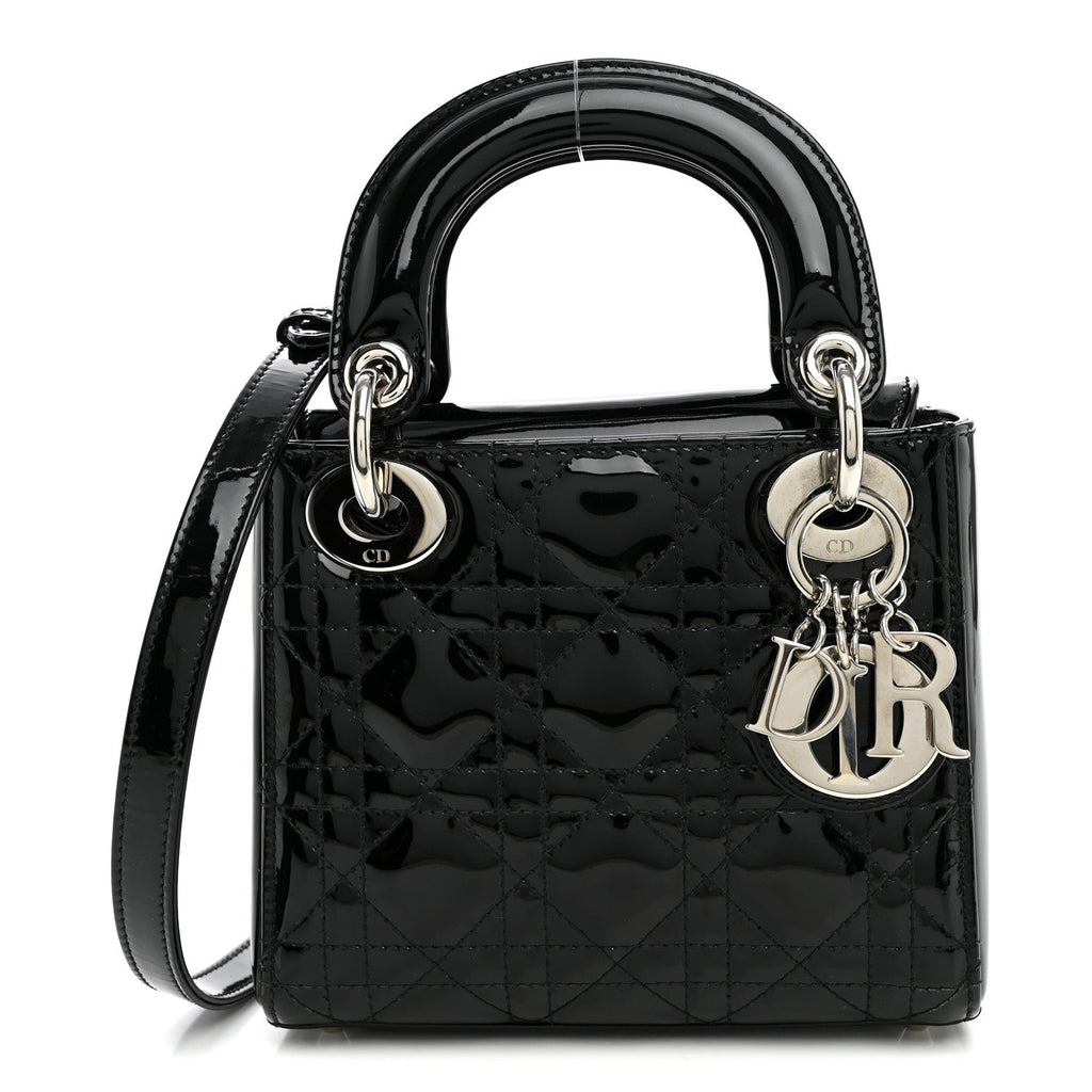 Dior Patent Cannage Mini Lady Dior Black