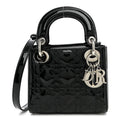 Dior Patent Cannage Mini Lady Dior Black