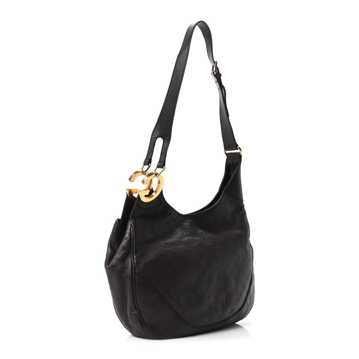Gucci Guccissima Medium Charlotte Hobo Dark Brown