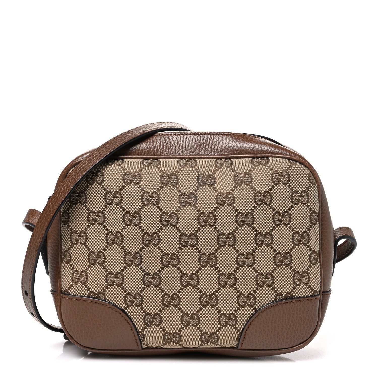 Gucci Monogram Mini Bree Messenger Bag Beige Tabacco
