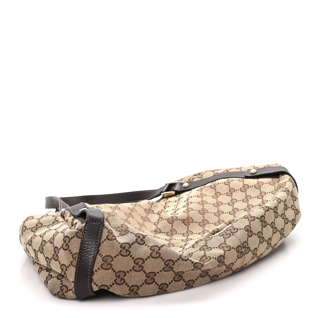 Gucci Monogram Medium Abbey Shoulder Bag Dark Brown