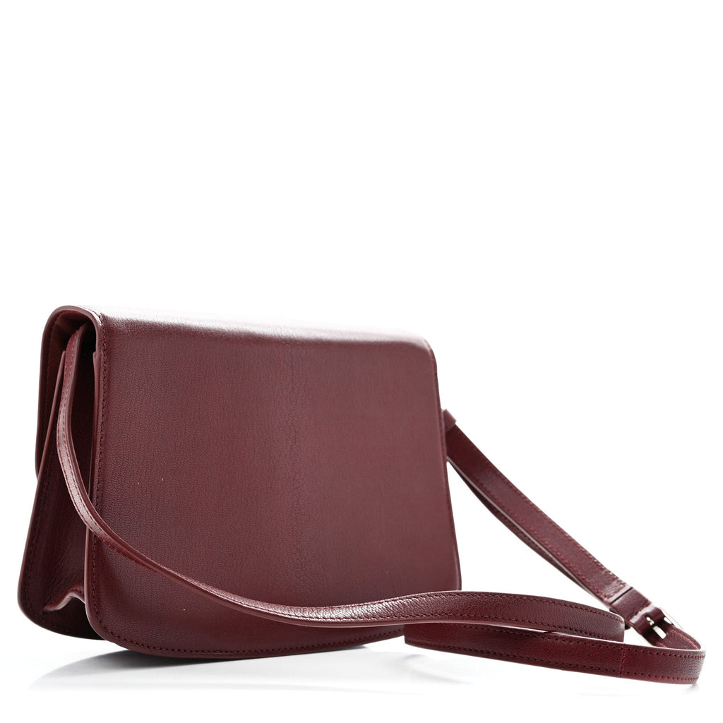 The Row Goatskin The Sofia 8.75 Crossbody Burgundy