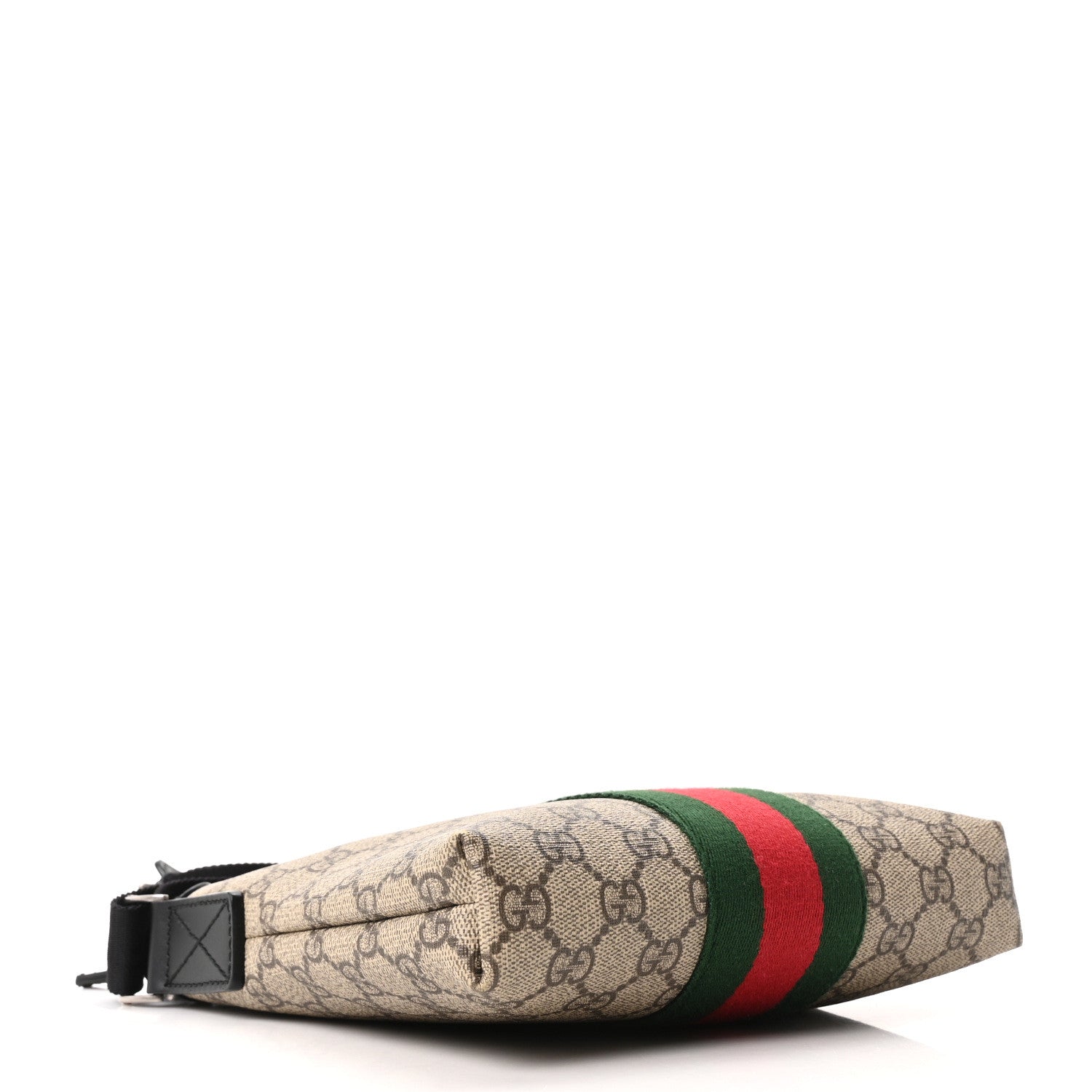 Gucci GG Supreme Monogram Web Messenger Bag Black