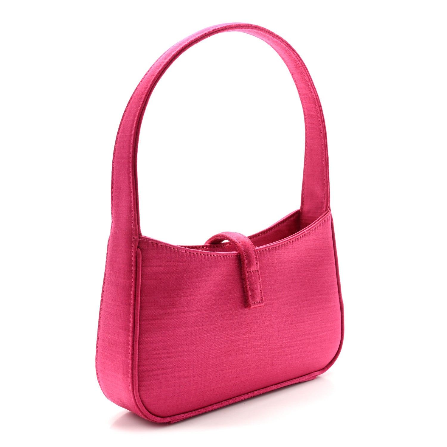 Saint Laurent Satin Le 5 A 7 Mini Hobo Guava Pink