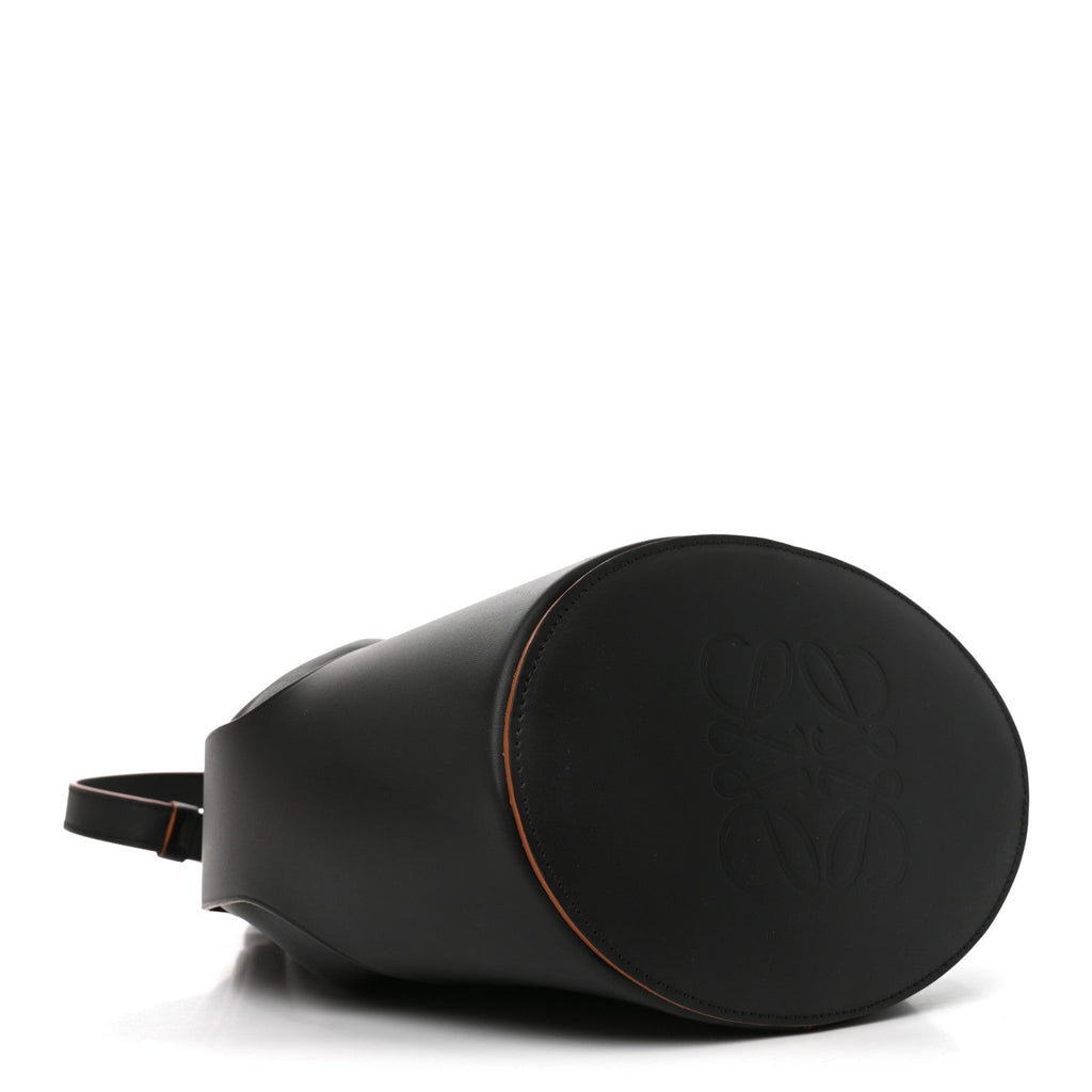 Loewe Calfskin Medium Balloon Bucket Bag Black Tan