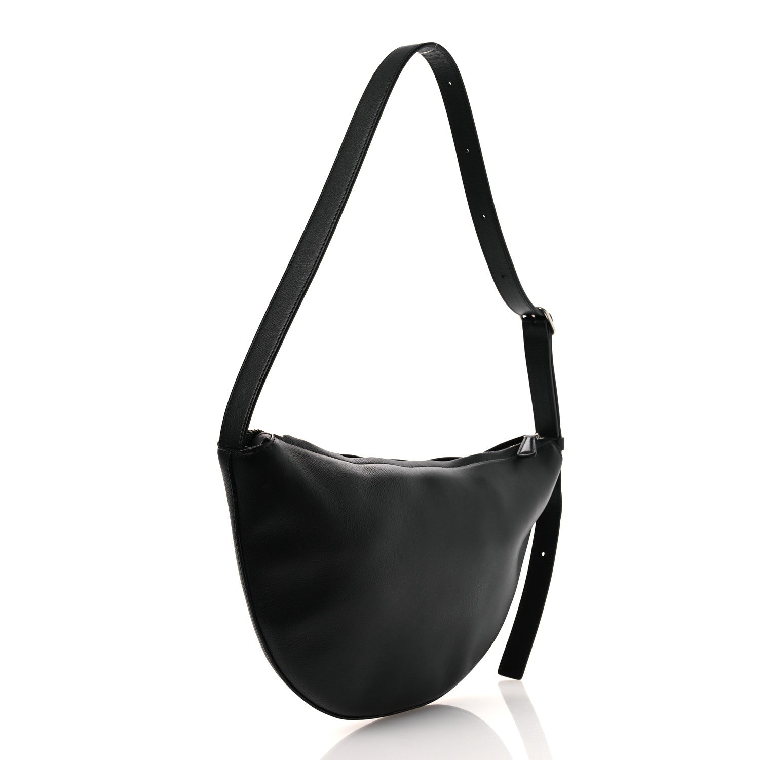 The Row Finely Grained Calfskin Jouvette Bag Black