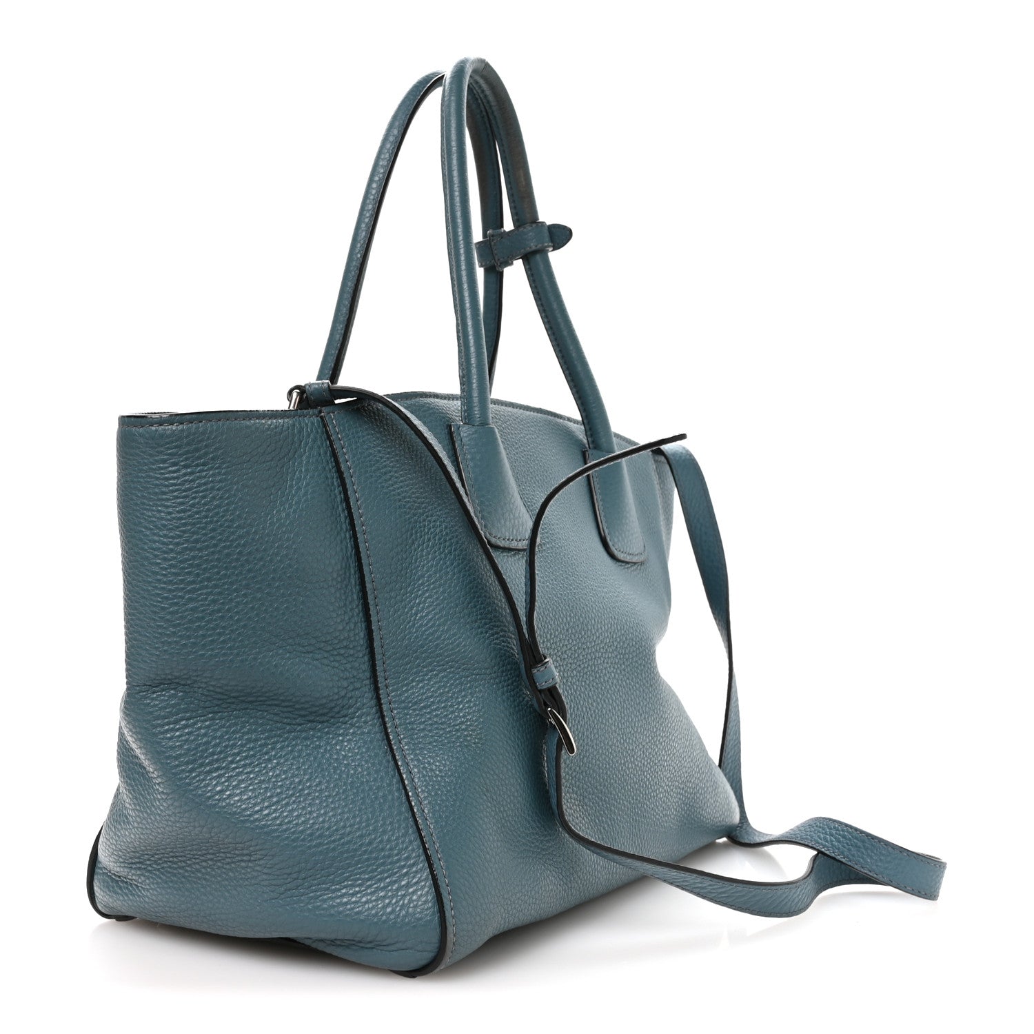 Prada Vitello Phenix Shopping Tote Marine