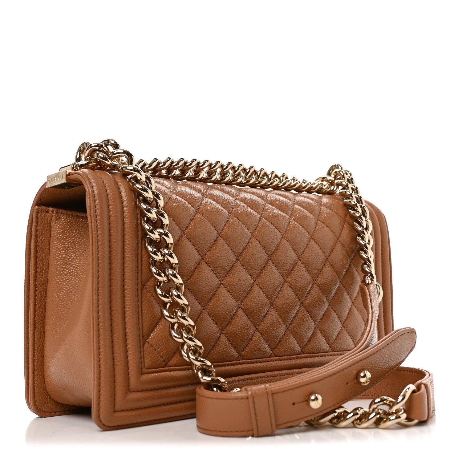 Chanel Caviar Quilted Medium Boy Flap Brown