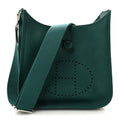 Hermès Taurillon Clemence EVELYNE III PM Malachite