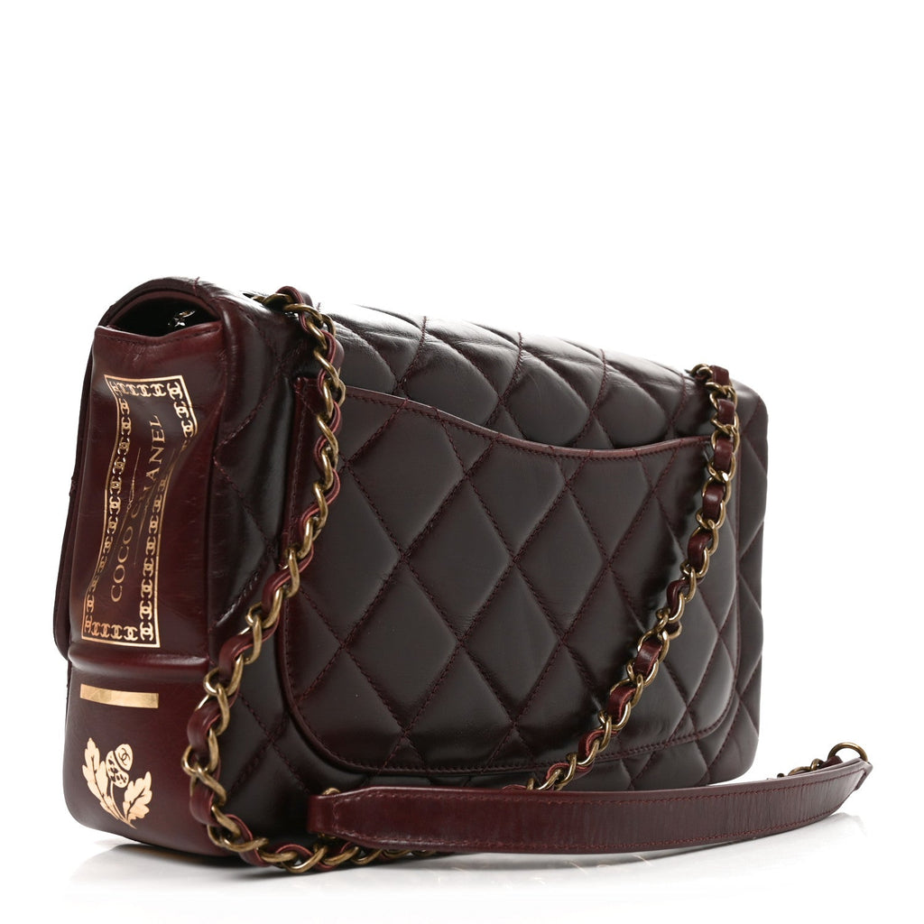 Chanel Hot Stamping Calfskin Tale Of Salzburg Flap Burgundy