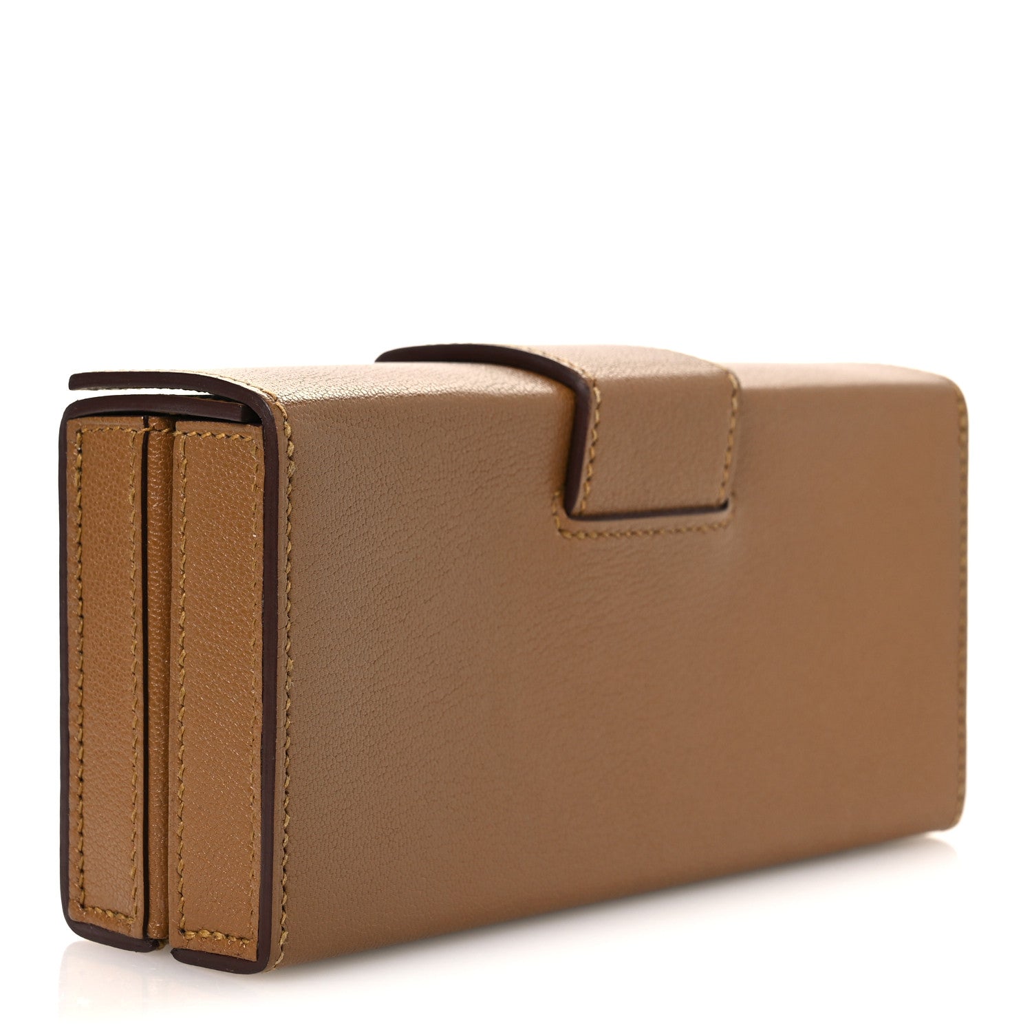 Hermès Chevre Chamkila Neo Medor Clutch Bronze Dore