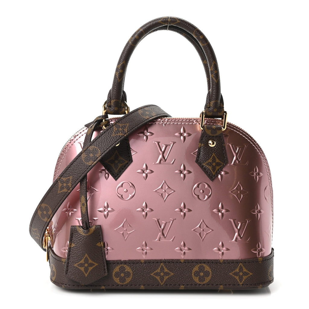 Louis Vuitton Vernis Monogram Alma BB Rose Pale Metallise