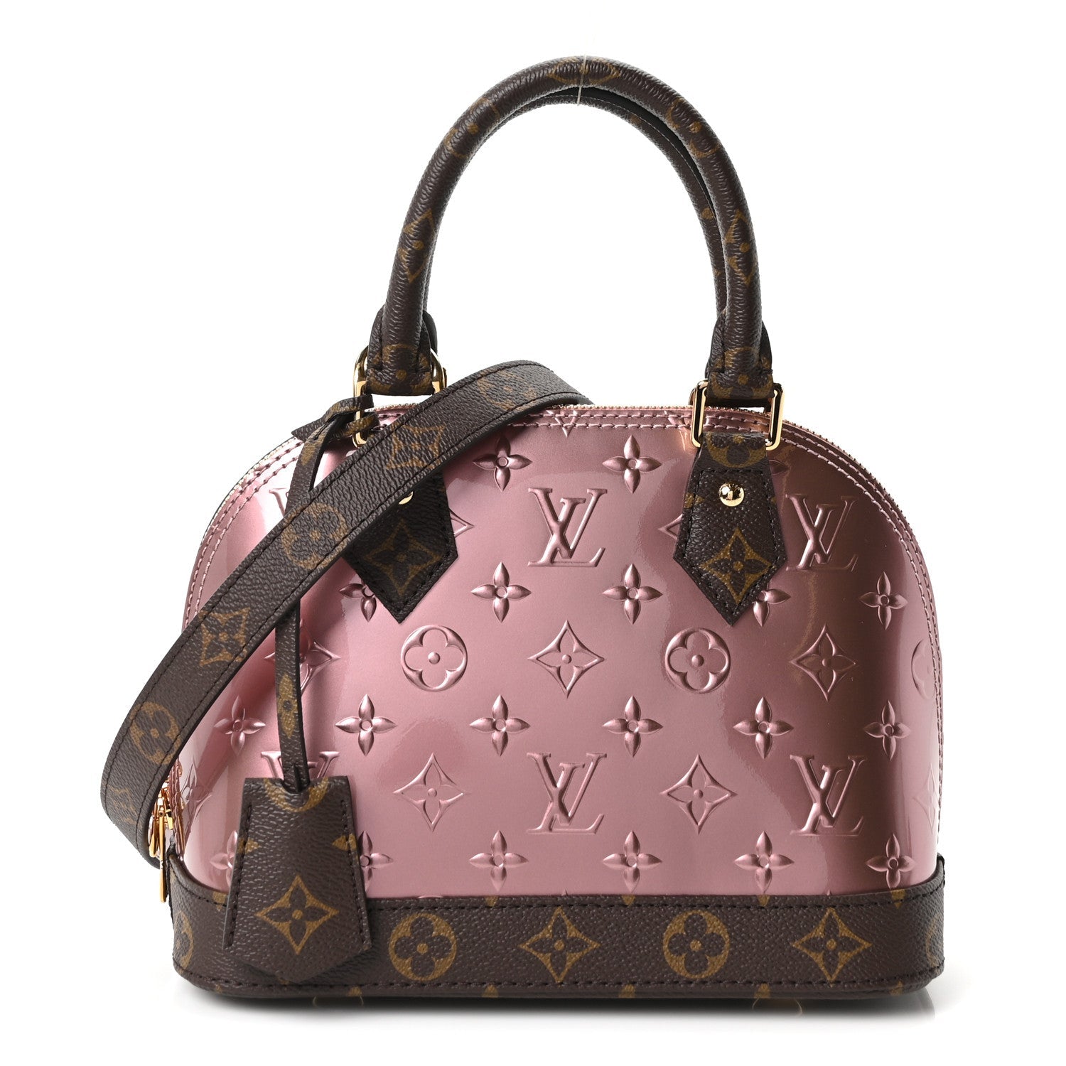 Louis Vuitton Vernis Monogram Alma BB Rose Pale Metallise