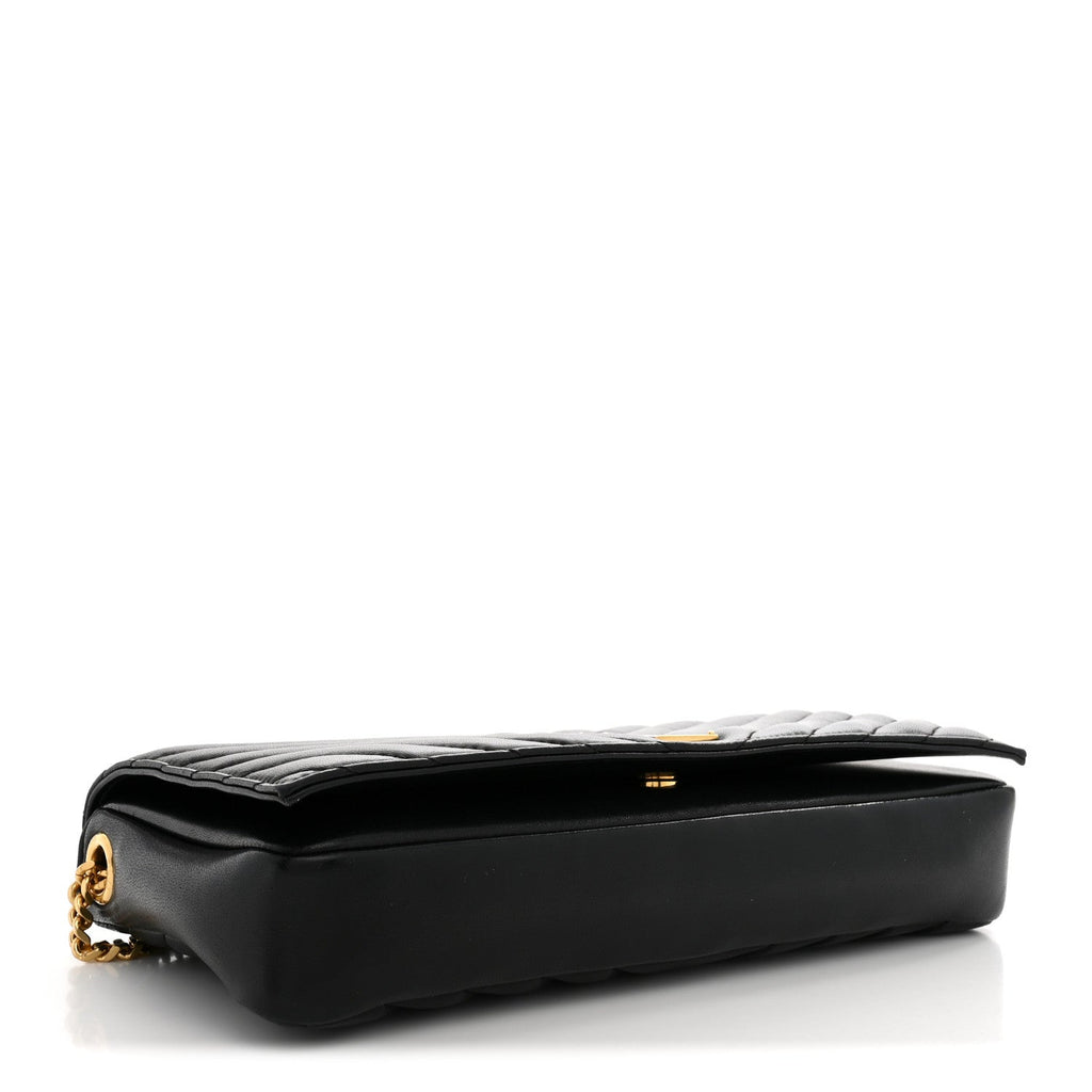 Saint Laurent Lambskin Matelasse Monogram Kate 99 Black