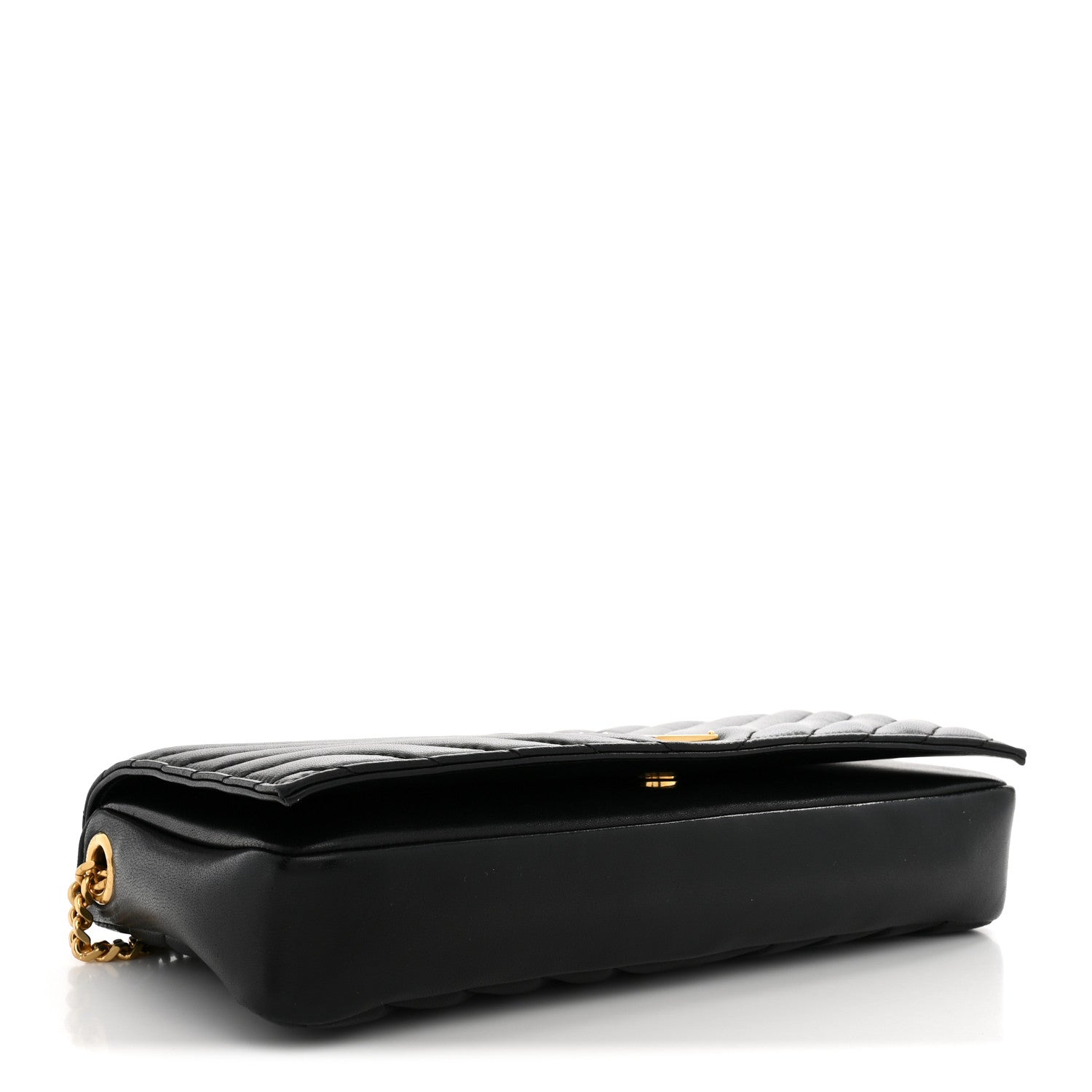 Saint Laurent Lambskin Matelasse Monogram Kate 99 Black