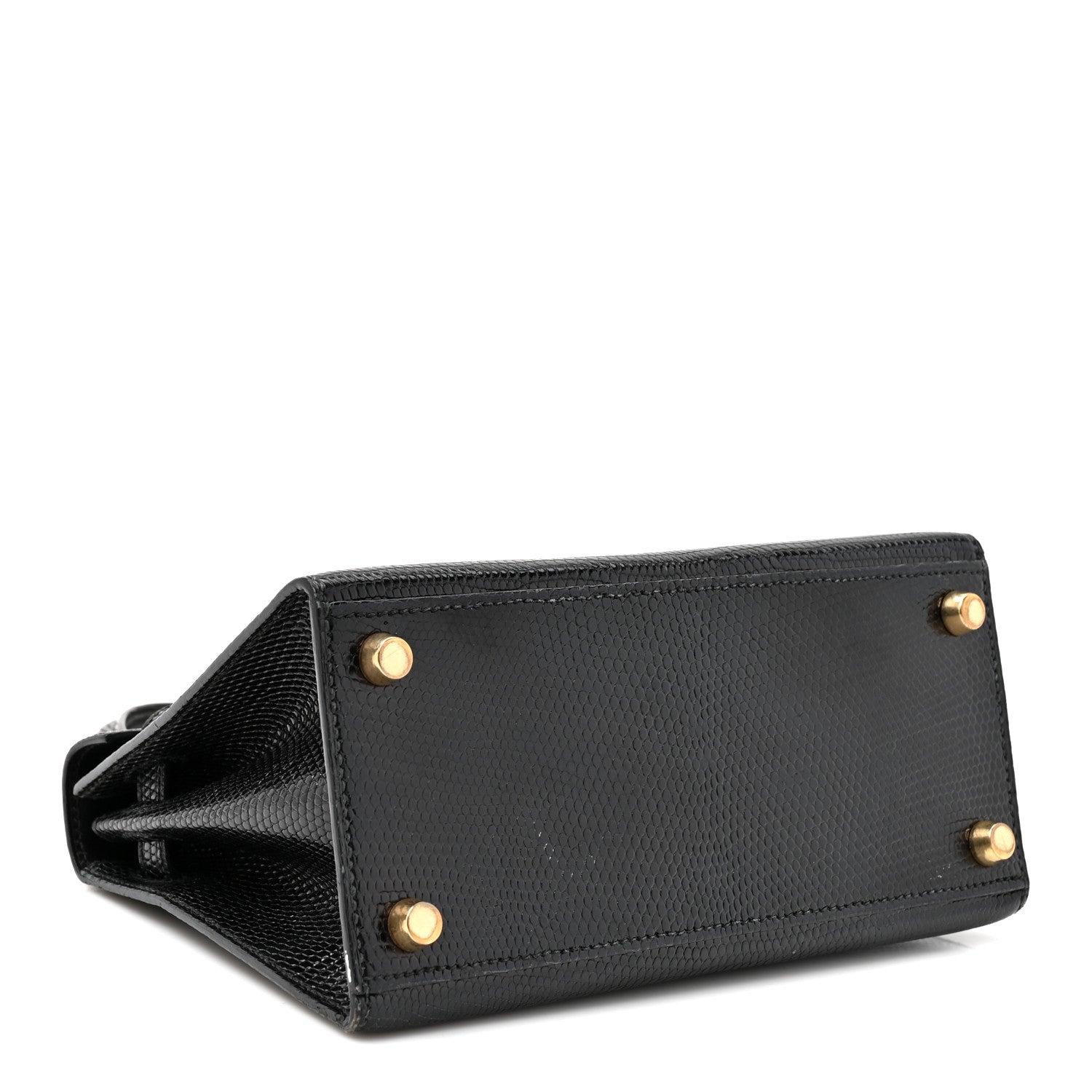 Hermes Lizard Mini Kelly Sellier 20 Noir detail view