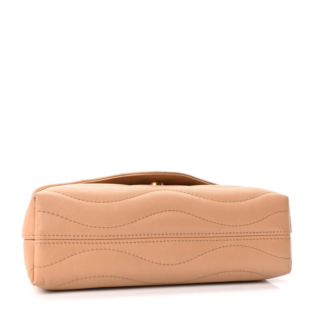 Louis Vuitton Calfskin LV New Wave Chain Bag Taupe Arizona