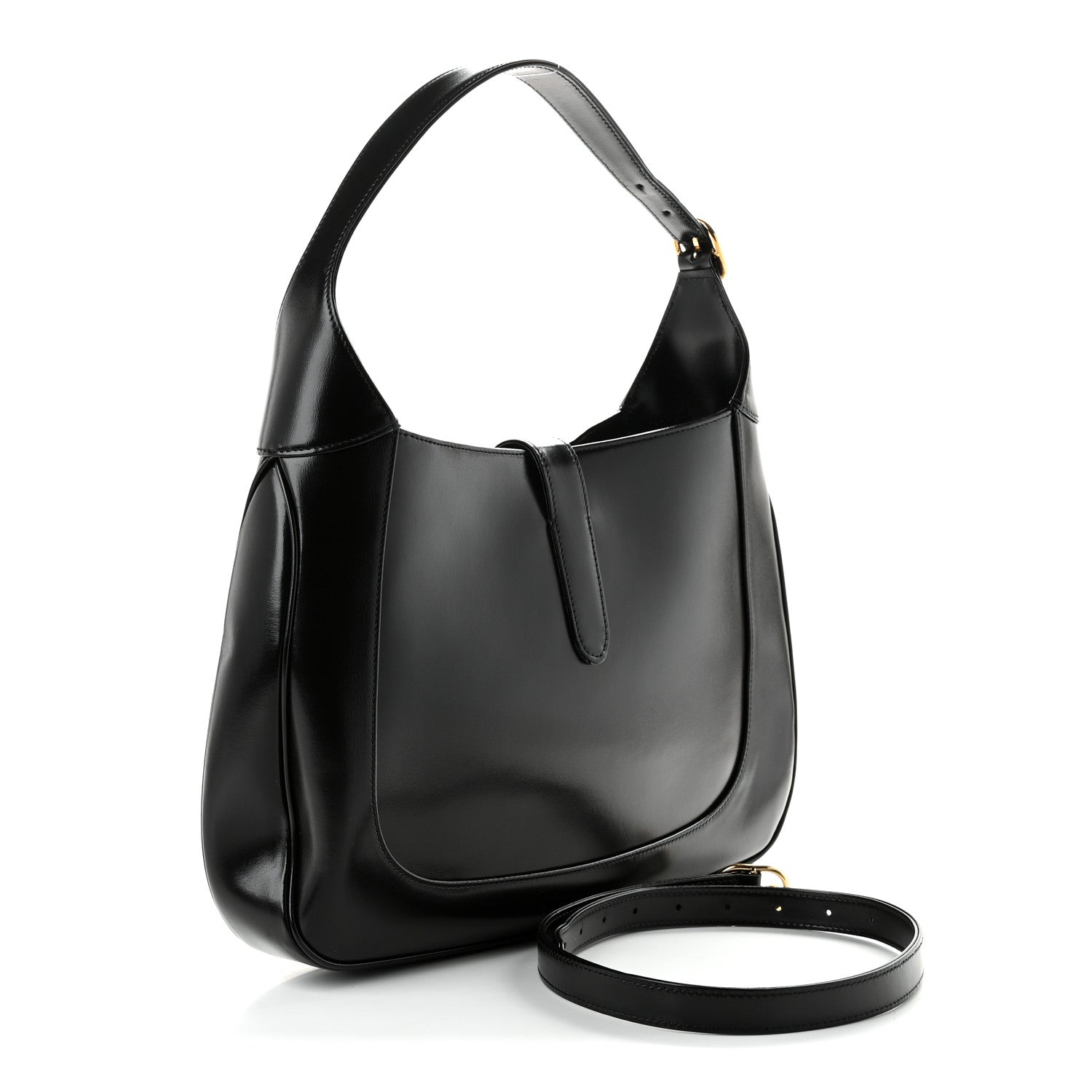 Gucci Boarded Dyana Lux Calfskin Medium Jackie 1961 Hobo Black