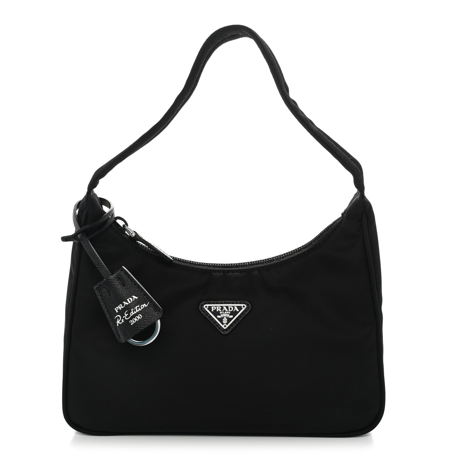 Prada Tessuto Nylon Saffiano Mini Re-Edition 2000 Bag Black