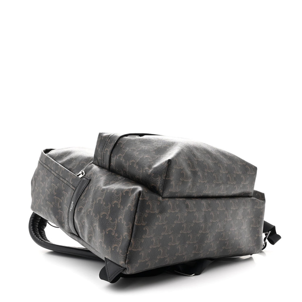 Celine Triomphe Canvas Calfskin Backpack Black