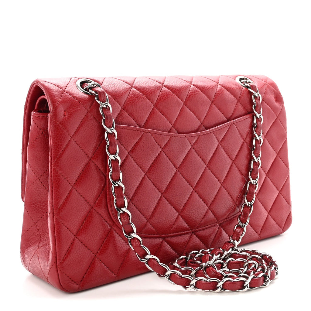 Chanel Caviar Quilted Medium Double Flap Red