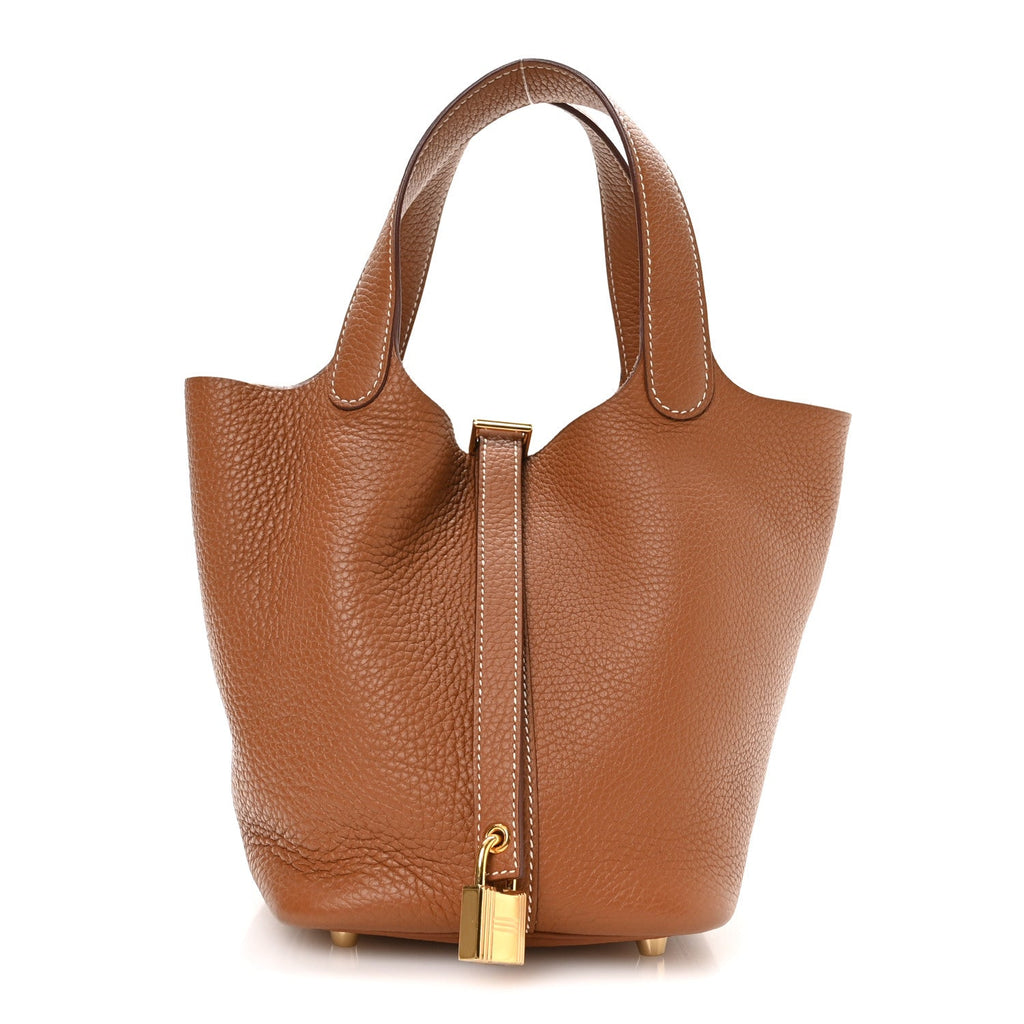 Hermès Taurillon Clemence Picotin Lock 18 PM Gold