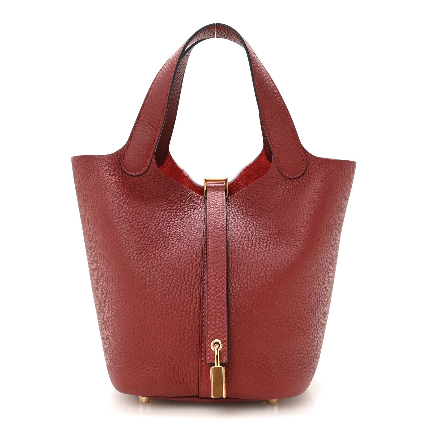Hermès Taurillon Clemence Picotin Lock 18 PM Rouge H
