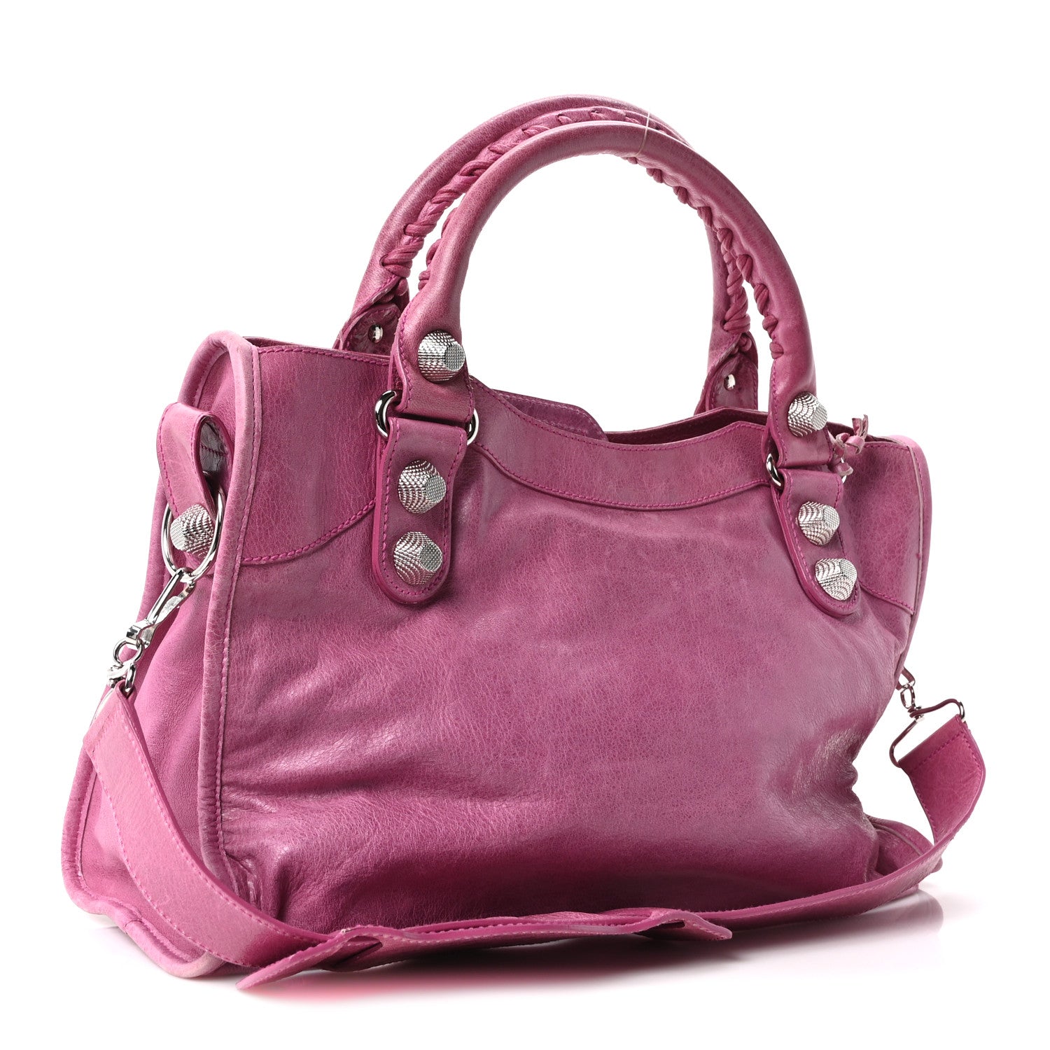 Balenciaga Agneau Giant 21 Silver Hardware City Bubblegum