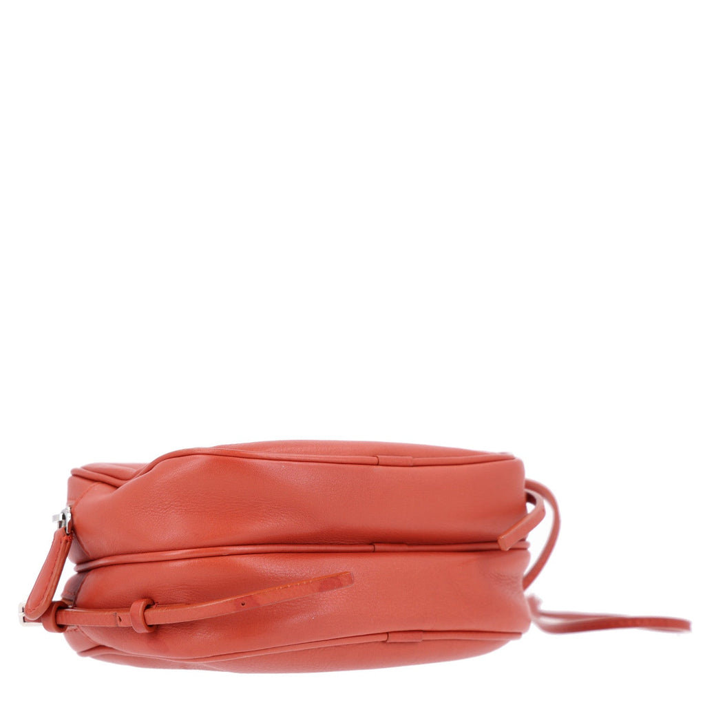 The Row ROW Grained Calfskin Mini Twin Crossbody Bag Brick