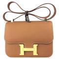 Hermès Constance 24 Gold Epsom front view