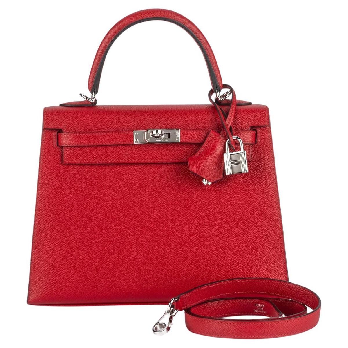 Hermès Kelly 25 Rouge H detail view