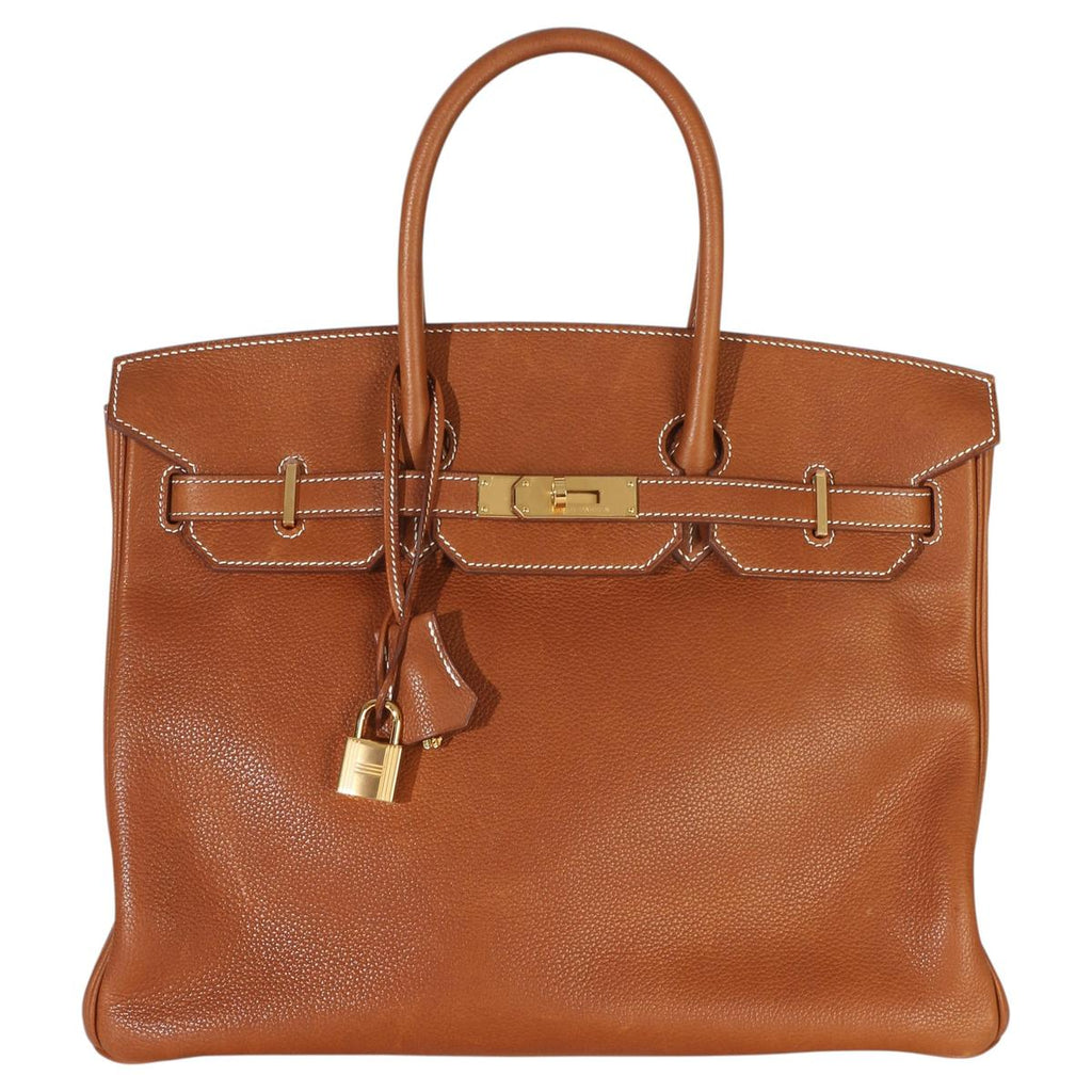 Hermès Birkin 50 Fauve Barenia detail view